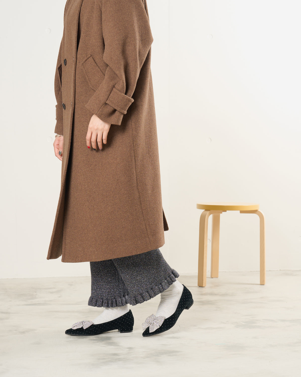 【24AW】エマ フランシス Emma Francis ビッグリボン フラット パンプス