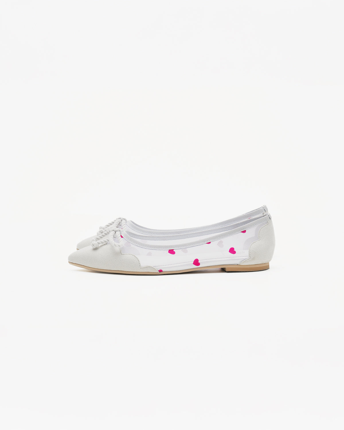 Emma Francis Heart Flocqué Tulle Ballet Shoes
