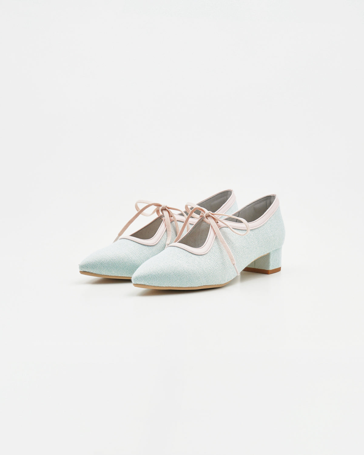 【26SS】エマ フランシス Emma Francis 3cmヒール クラッシック リボン パンプス （ブルー ブッチャー） ブルー ブッチャー