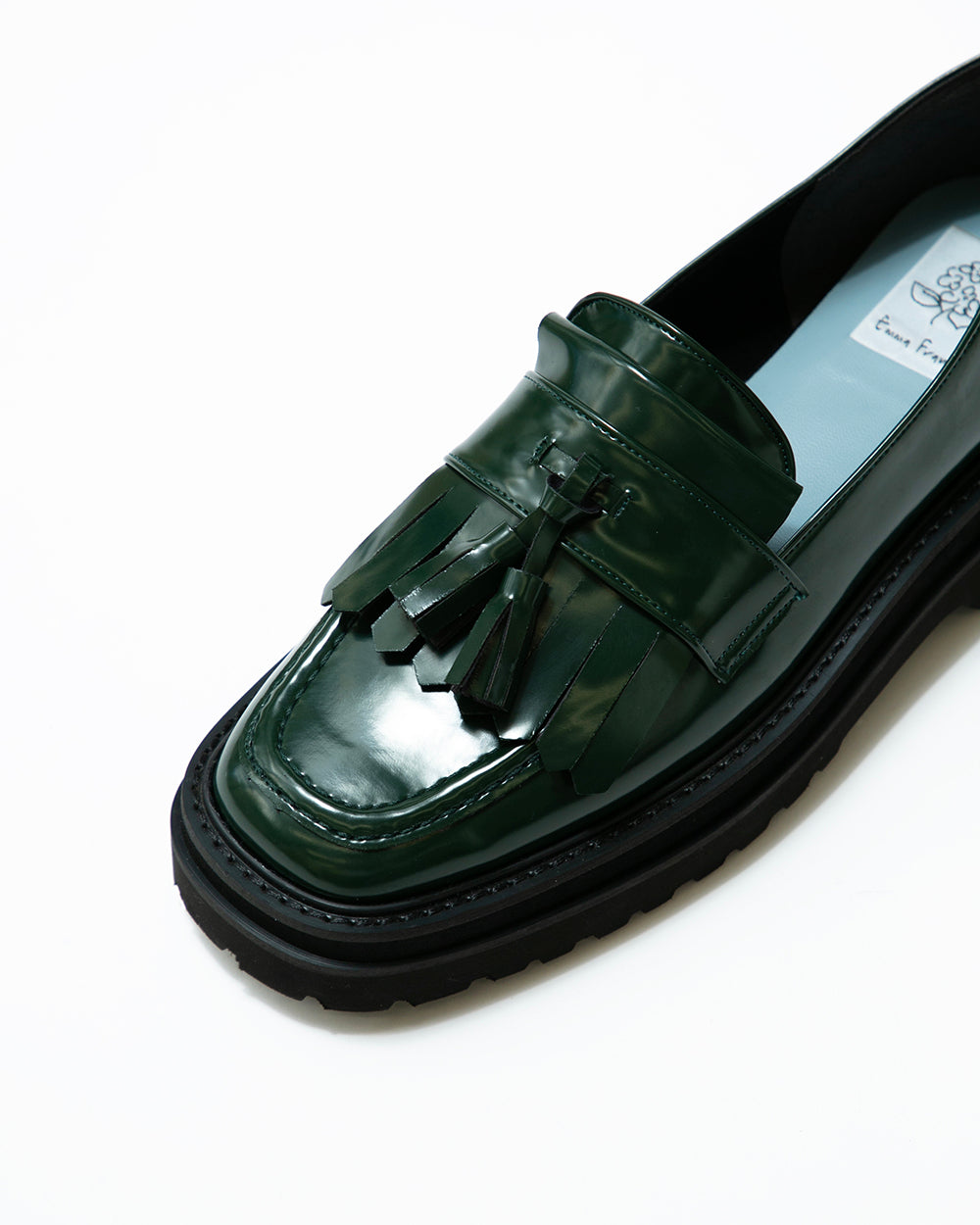 【レイン対応】エマ フランシス Emma Francis ボリュームソール フリンジ ローファー