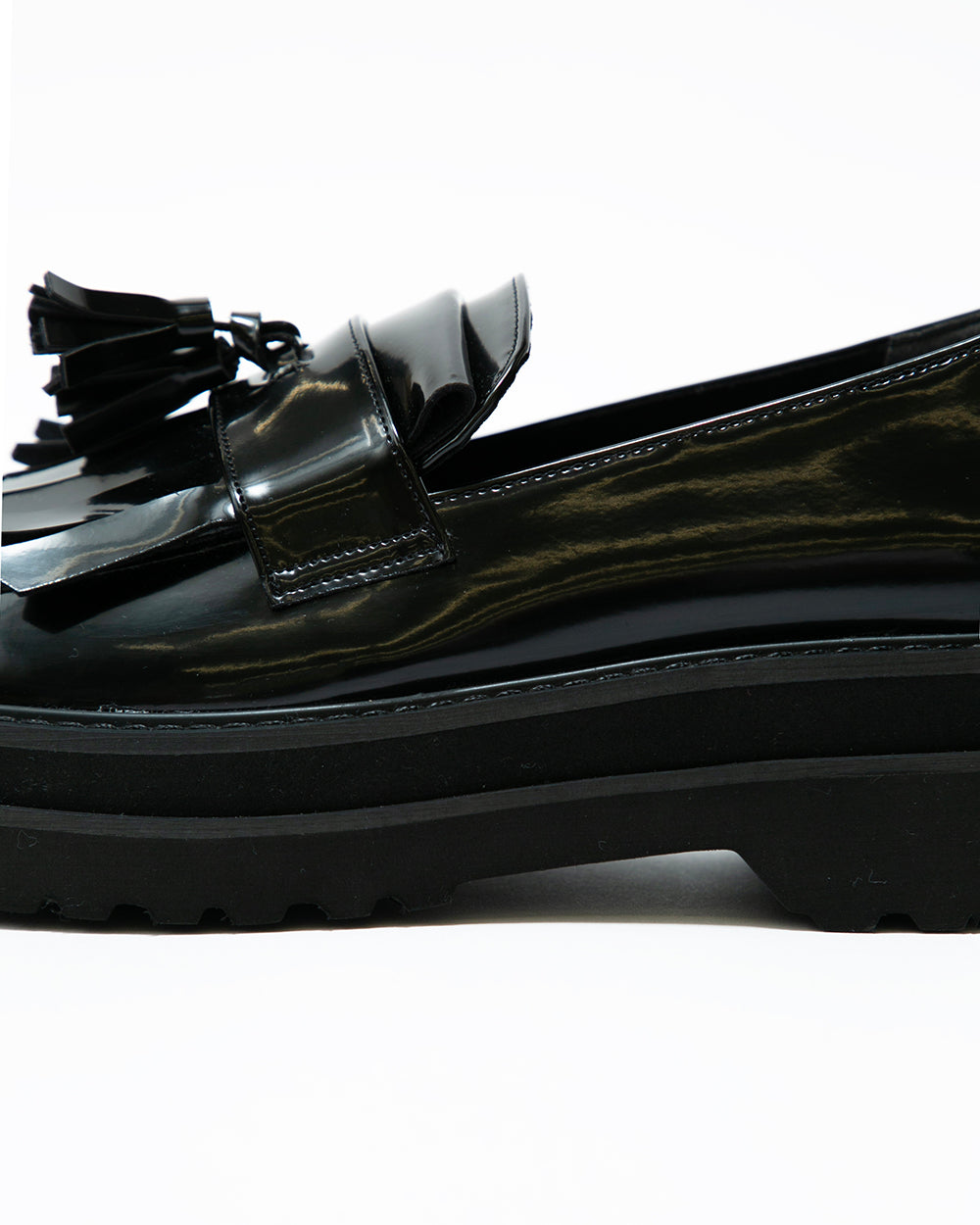 【レイン対応】エマ フランシス Emma Francis ボリュームソール フリンジ ローファー