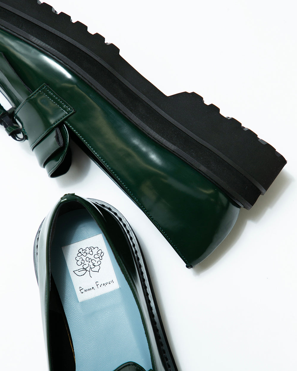 【レイン対応】エマ フランシス Emma Francis ボリュームソール フリンジ ローファー