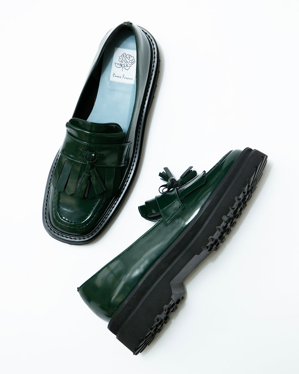 【レイン対応】エマ フランシス Emma Francis ボリュームソール フリンジ ローファー