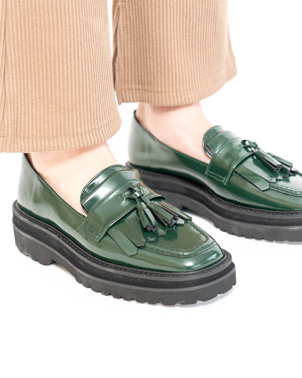 【レイン対応】エマ フランシス Emma Francis ボリュームソール フリンジ ローファー