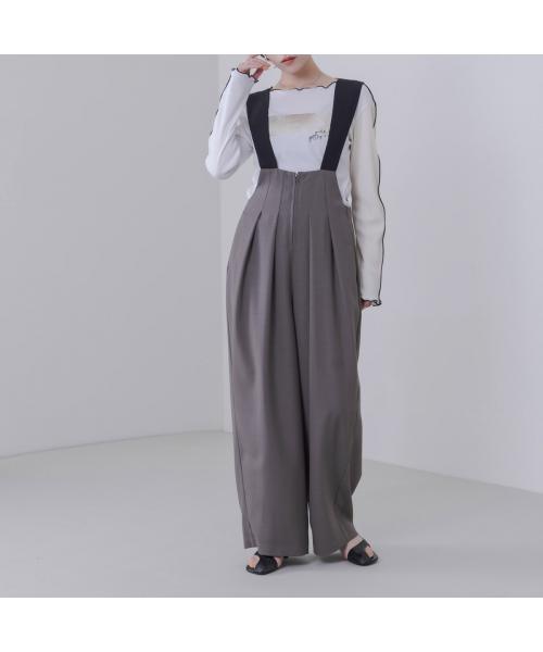 エイミー ロウ Eimee Law Eimee Law サロペット 84094S タック ワイドパンツ （BE/ベージュ） BE/ベージュ