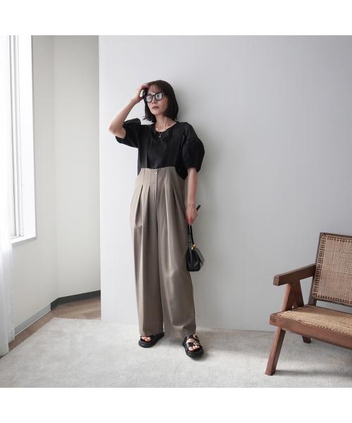 エイミー ロウ Eimee Law Eimee Law サロペット 84094S タック ワイドパンツ （BE/ベージュ） BE/ベージュ