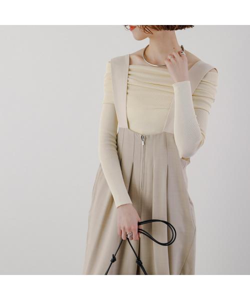 エイミー ロウ Eimee Law Eimee Law サロペット 84094S タック ワイドパンツ （BE/ベージュ） BE/ベージュ
