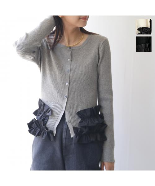 エイミー ロウ Eimee Law Eimee Law カーディガン 84291F-2 ニット フリル （BK/ブラック） BK/ブラック