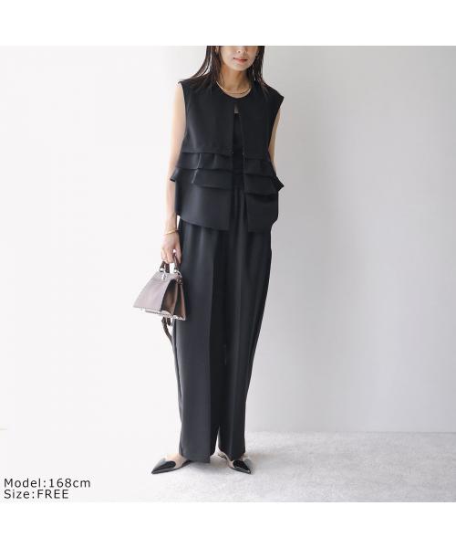 エイミー ロウ Eimee Law Eimee Law セットアップ 84296F フリル ジレ パンツ （BK/ブラック） BK/ブラック