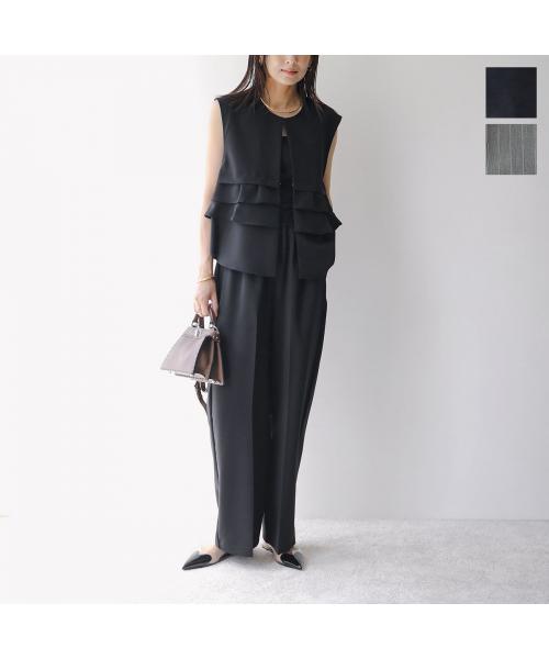 エイミー ロウ Eimee Law Eimee Law セットアップ 84296F フリル ジレ パンツ （BK/ブラック） BK/ブラック