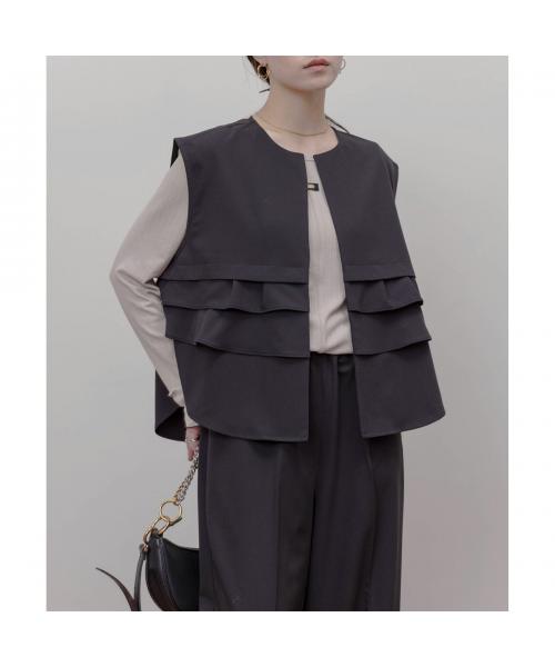 エイミー ロウ Eimee Law Eimee Law セットアップ 84296F フリル ジレ パンツ （BK/ブラック） BK/ブラック