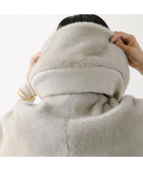 エイミー ロウ Eimee Law Eimee Law ベストコート 84389L ミンクファー フーディ ドロスト （IVGY/ライトグレー） IVGY/ライトグレー
