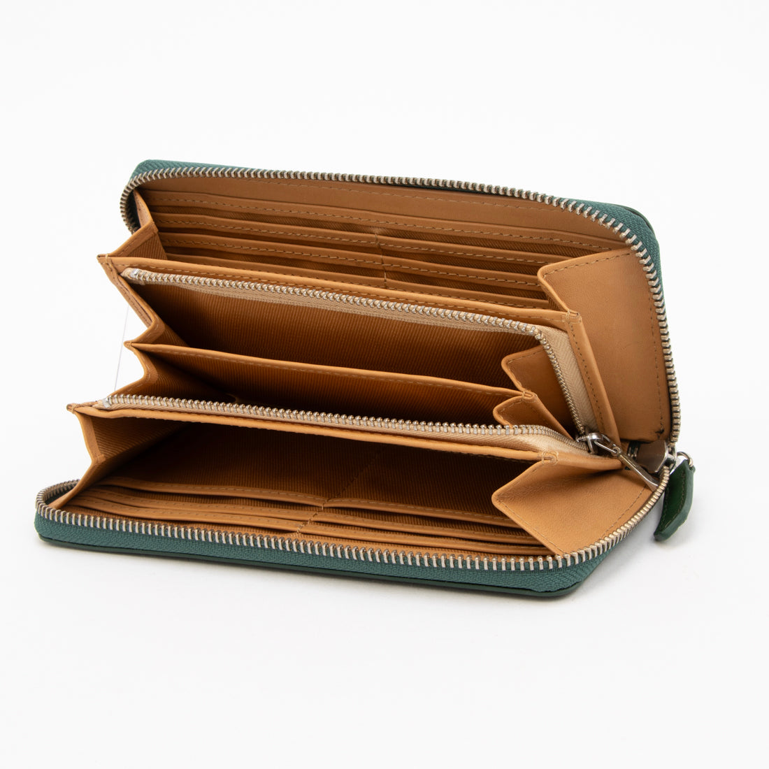 イーモノ e-mono 財布 メンズ 長財布 本革 牛革 ラウンドファスナー イタリアンレザー ブッテーロ 大容量 便利 エイジング 経年変化 （グリーン） グリーン