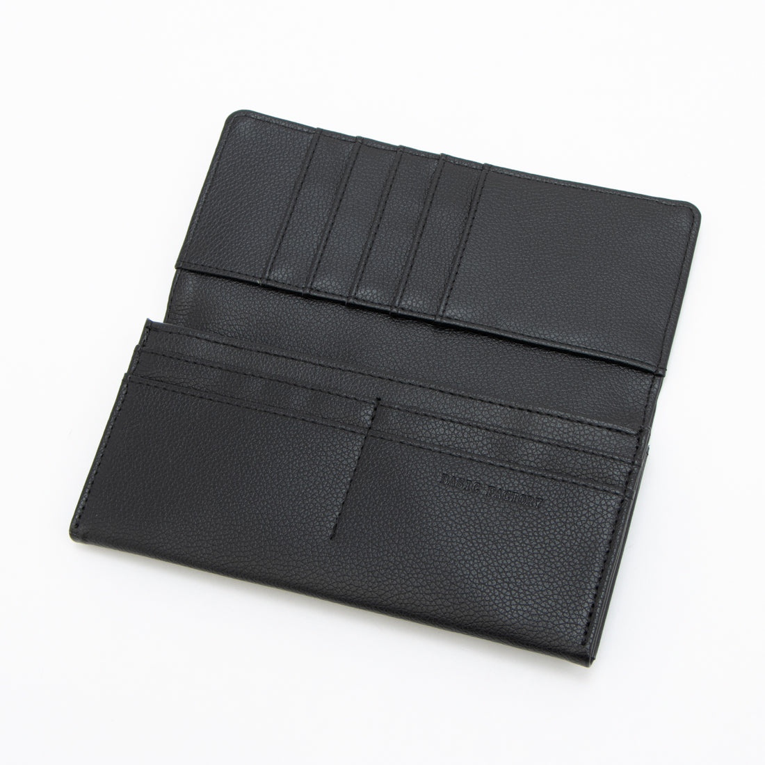 イーモノ e-mono 財布 メンズ 長財布 フラップ ベーシック 普段使い シュリンク シンプル ビジネス （ブラック） ブラック