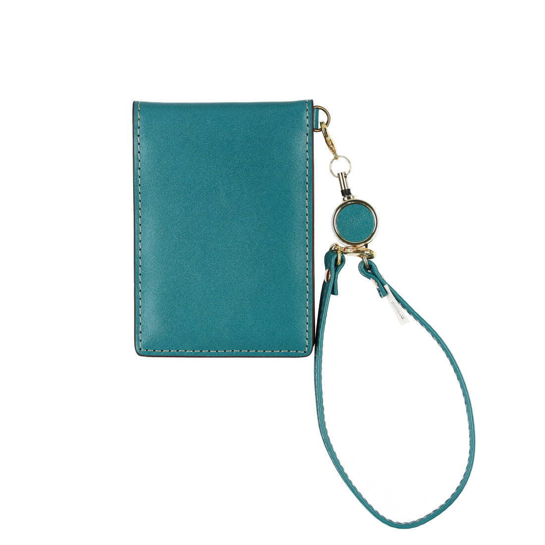 e-mono genuine leather folding pass case with reel