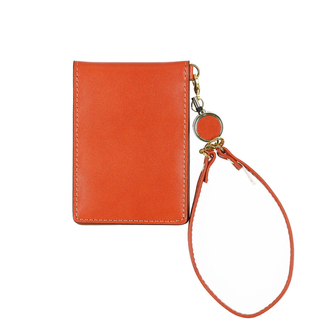 e-mono genuine leather folding pass case with reel