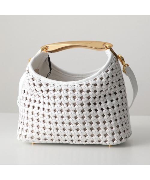 エレメ Elleme Elleme ハンドバッグ Small Boomerang Woven Leather ブーメラン （White/ホワイト） White/ホワイト