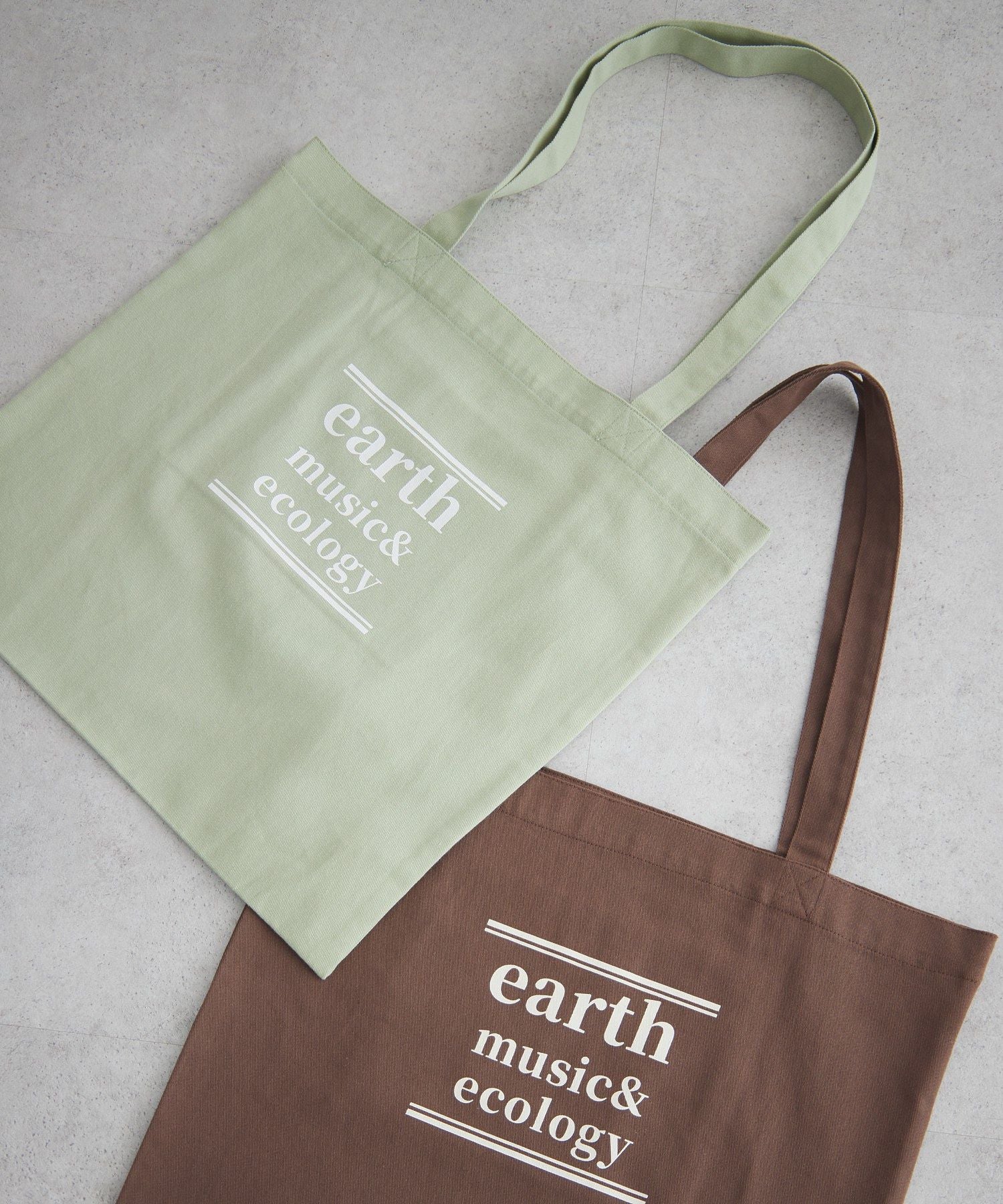 アースミュージックアンドエコロジー earth music&ecology バイカラーロゴトートバッグ （ブラウン） ブラウン