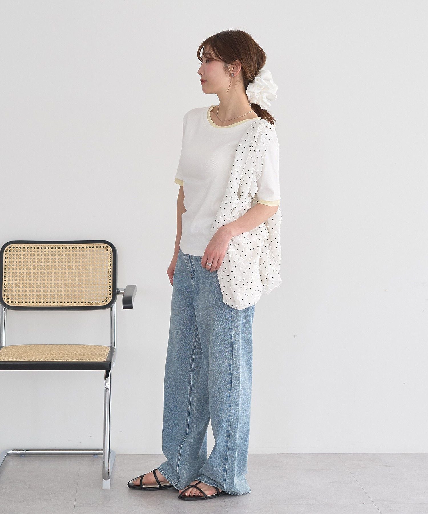 アースミュージックアンドエコロジー earth music&ecology フリルトライアングルバッグ （イエロー） イエロー