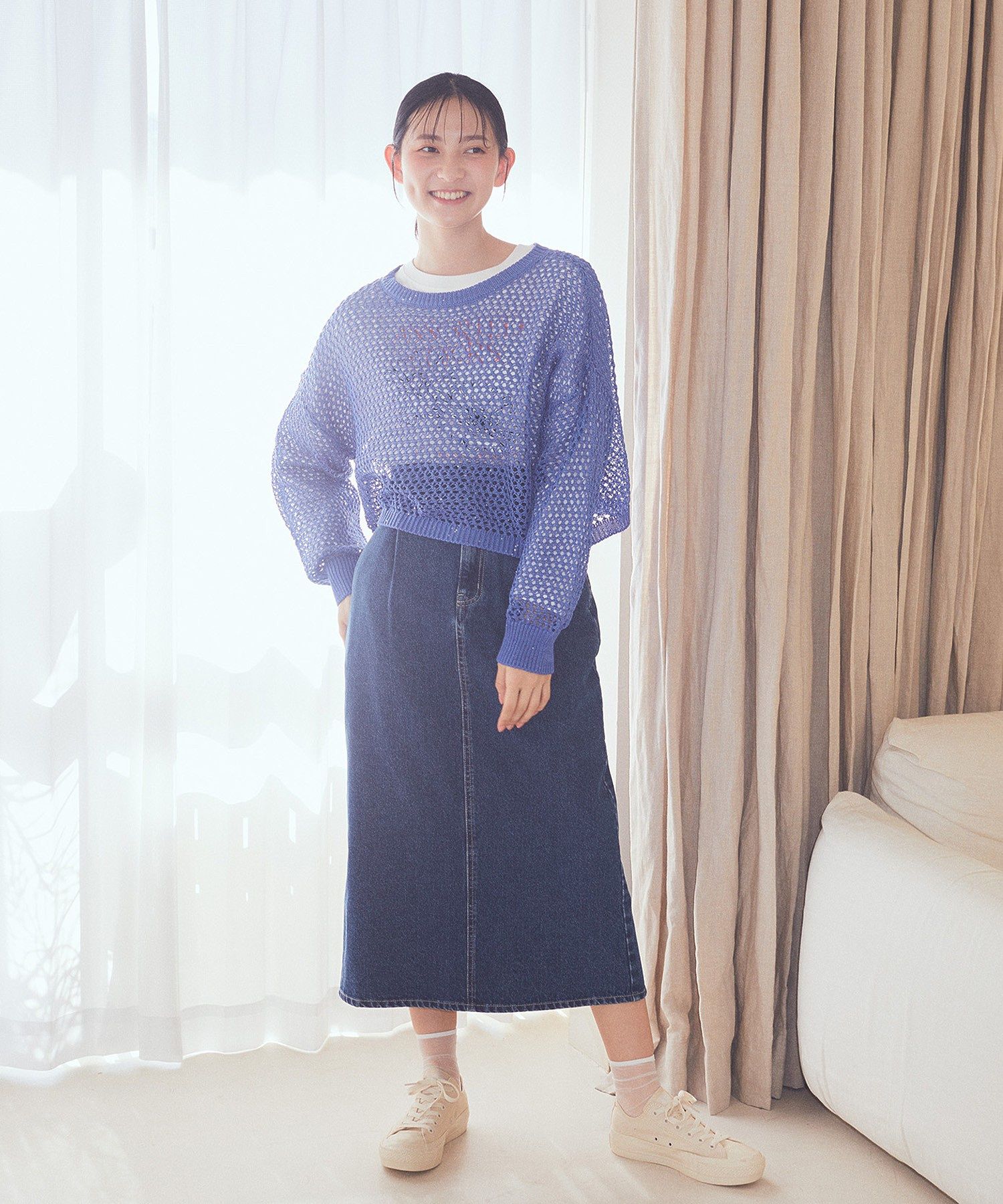 アースミュージックアンドエコロジー earth music&ecology CONVERSE×earth ALL STAR PLTS （イエロー） イエロー