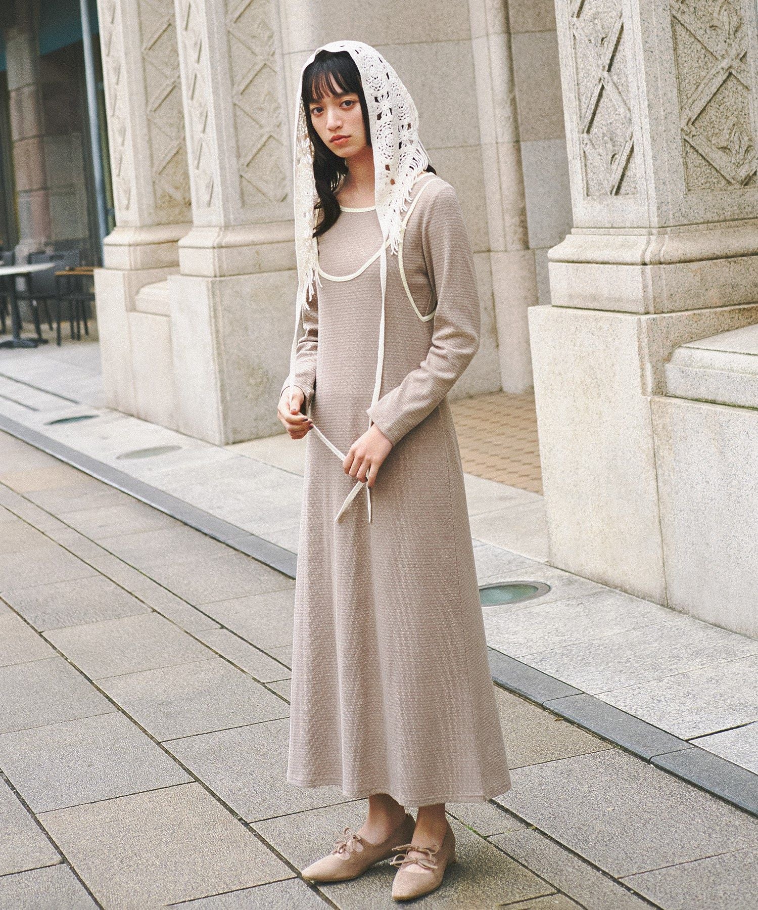 アースミュージックアンドエコロジー earth music&ecology Wリボンパンプス （サックスブルー） サックスブルー