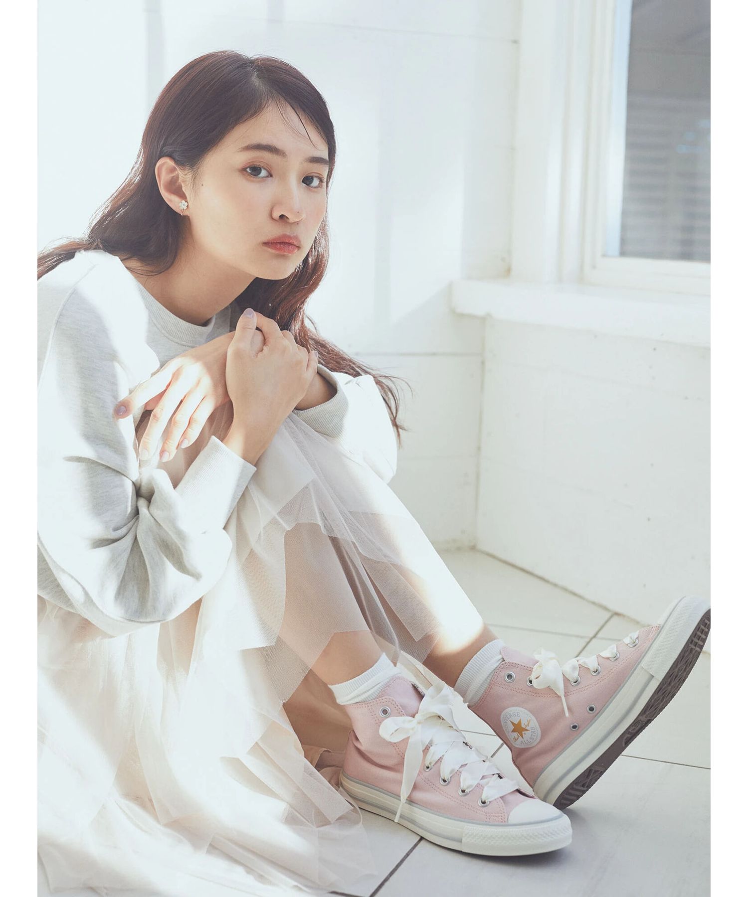 アースミュージックアンドエコロジー earth music&ecology CONVERSE×earth ALL☆STAR HI （グレー） グレー