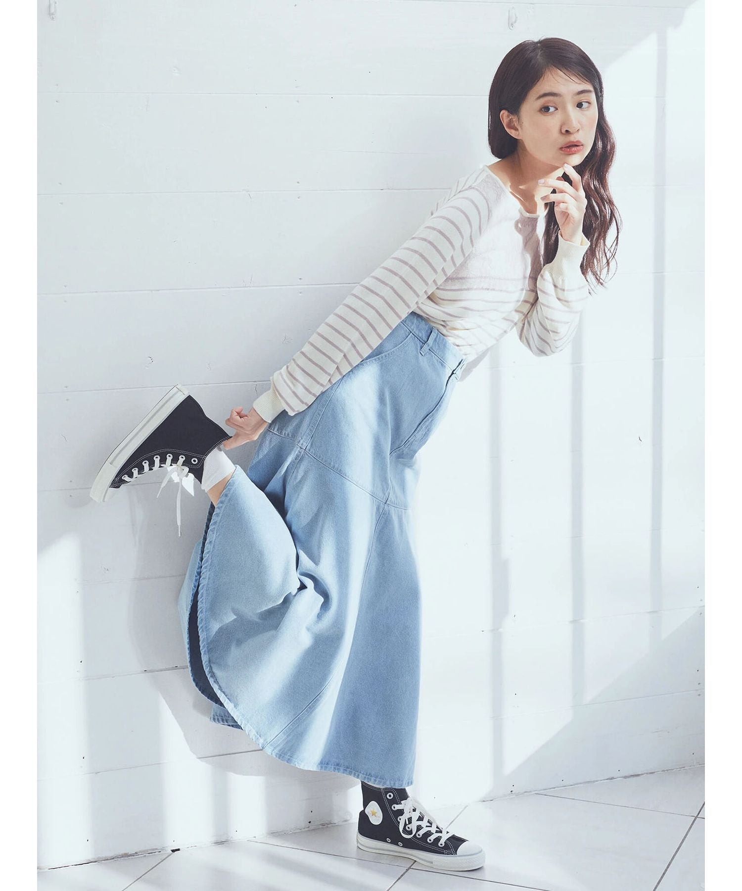 アースミュージックアンドエコロジー earth music&ecology CONVERSE×earth ALL☆STAR HI （グレー） グレー