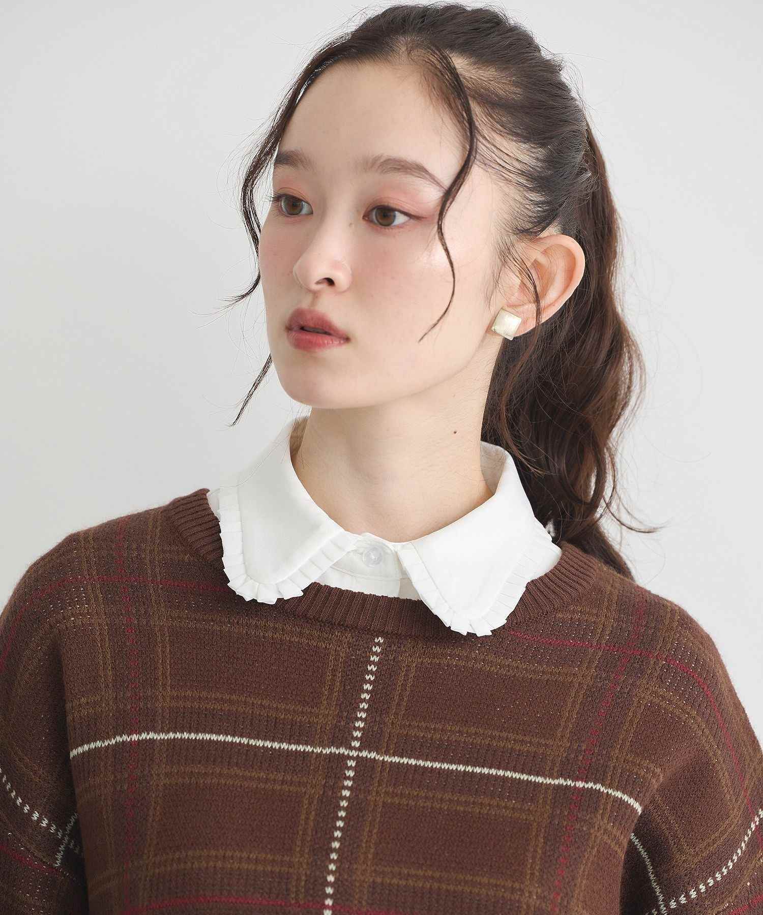 アースミュージックアンドエコロジー earth music&ecology フリルシャツカラー付け襟 （オフホワイト） オフホワイト