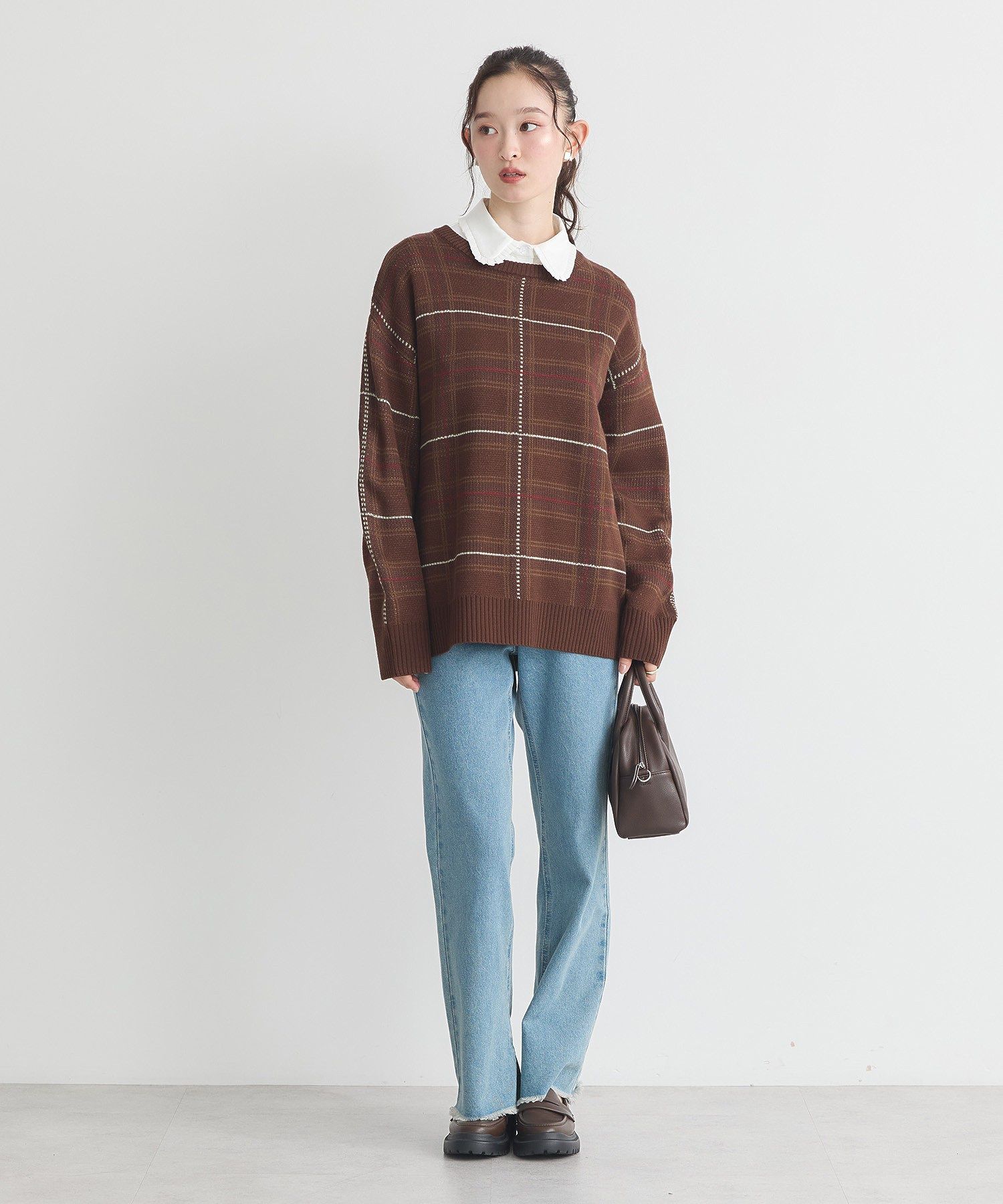 アースミュージックアンドエコロジー earth music&ecology フリルシャツカラー付け襟 （オフホワイト） オフホワイト