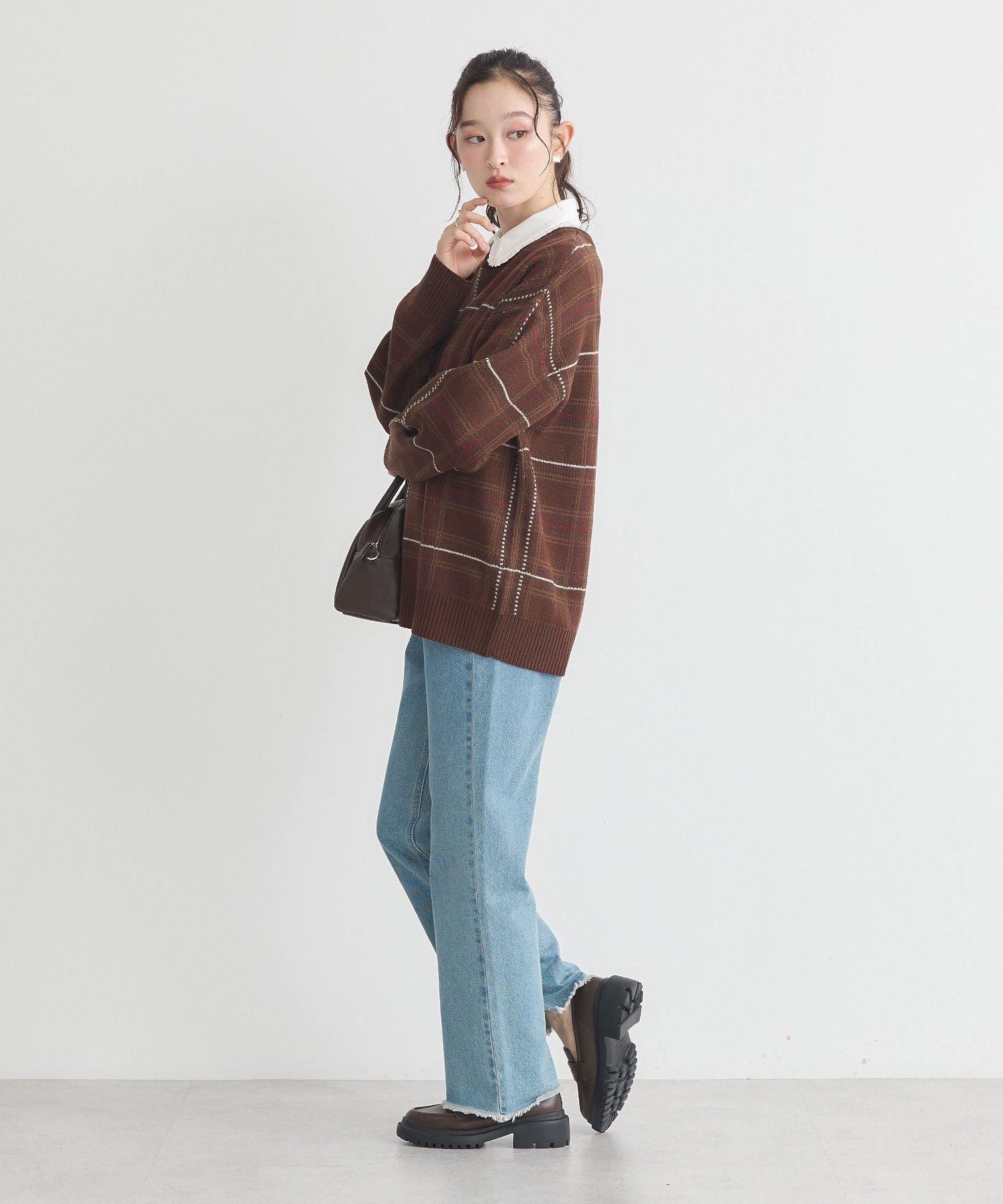 アースミュージックアンドエコロジー earth music&ecology フリルシャツカラー付け襟 （オフホワイト） オフホワイト