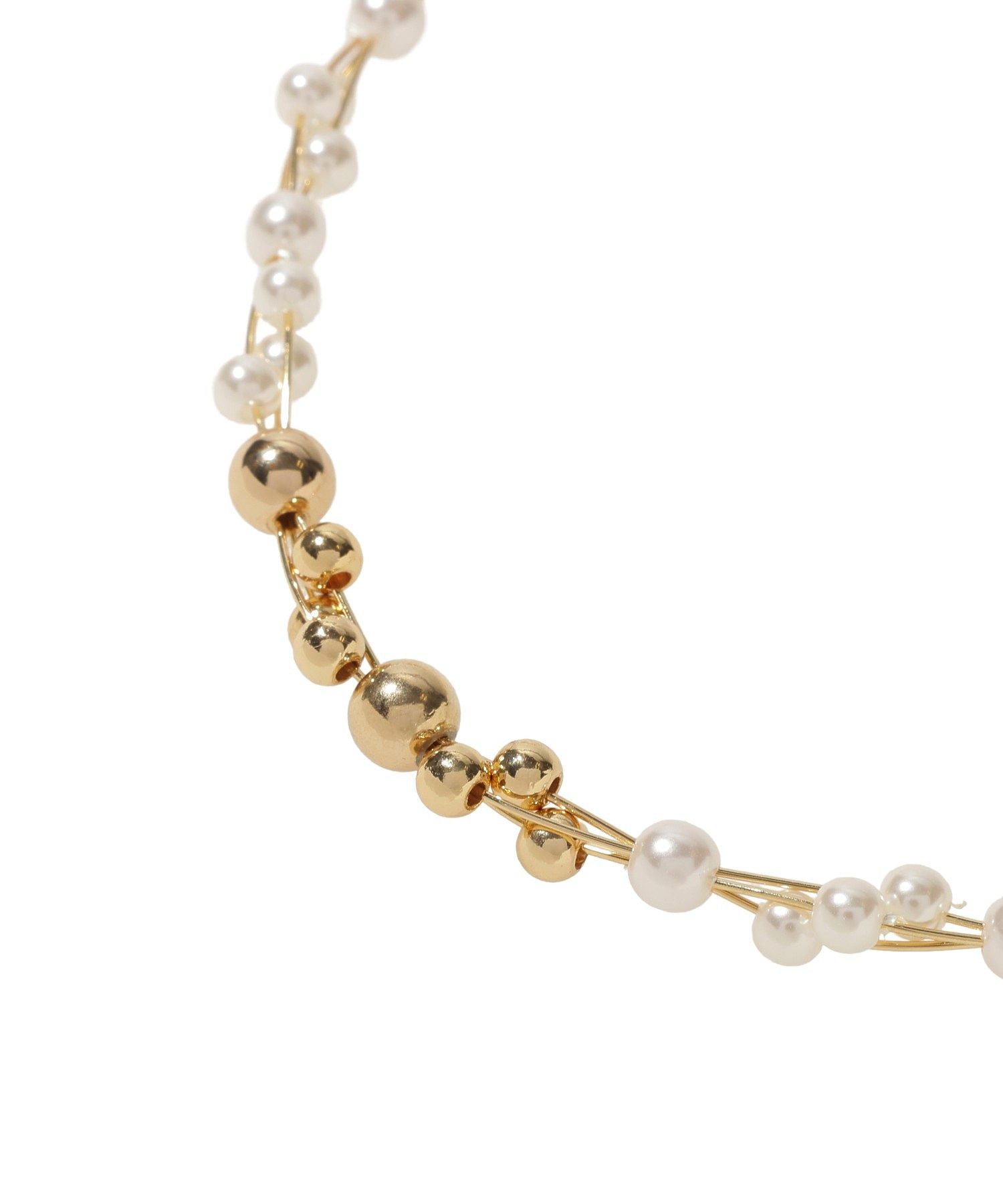 アースミュージックアンドエコロジー earth music&ecology パールMIXスライドネックレス （シルバー） シルバー