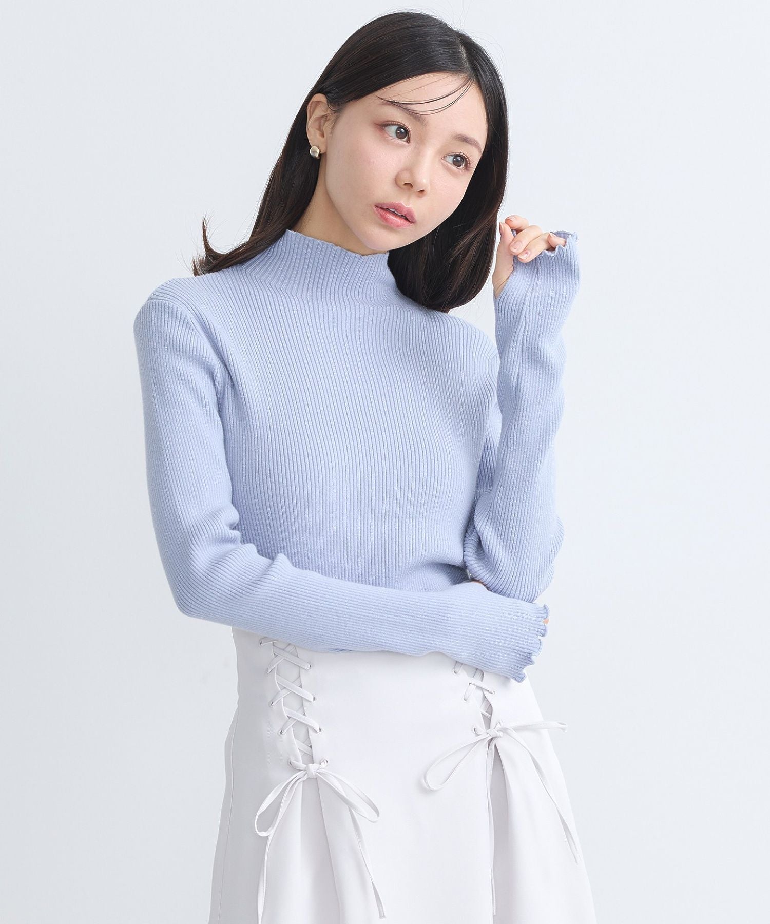 earth music&ecology earth music&ecology embroidered ribbed knit pullover