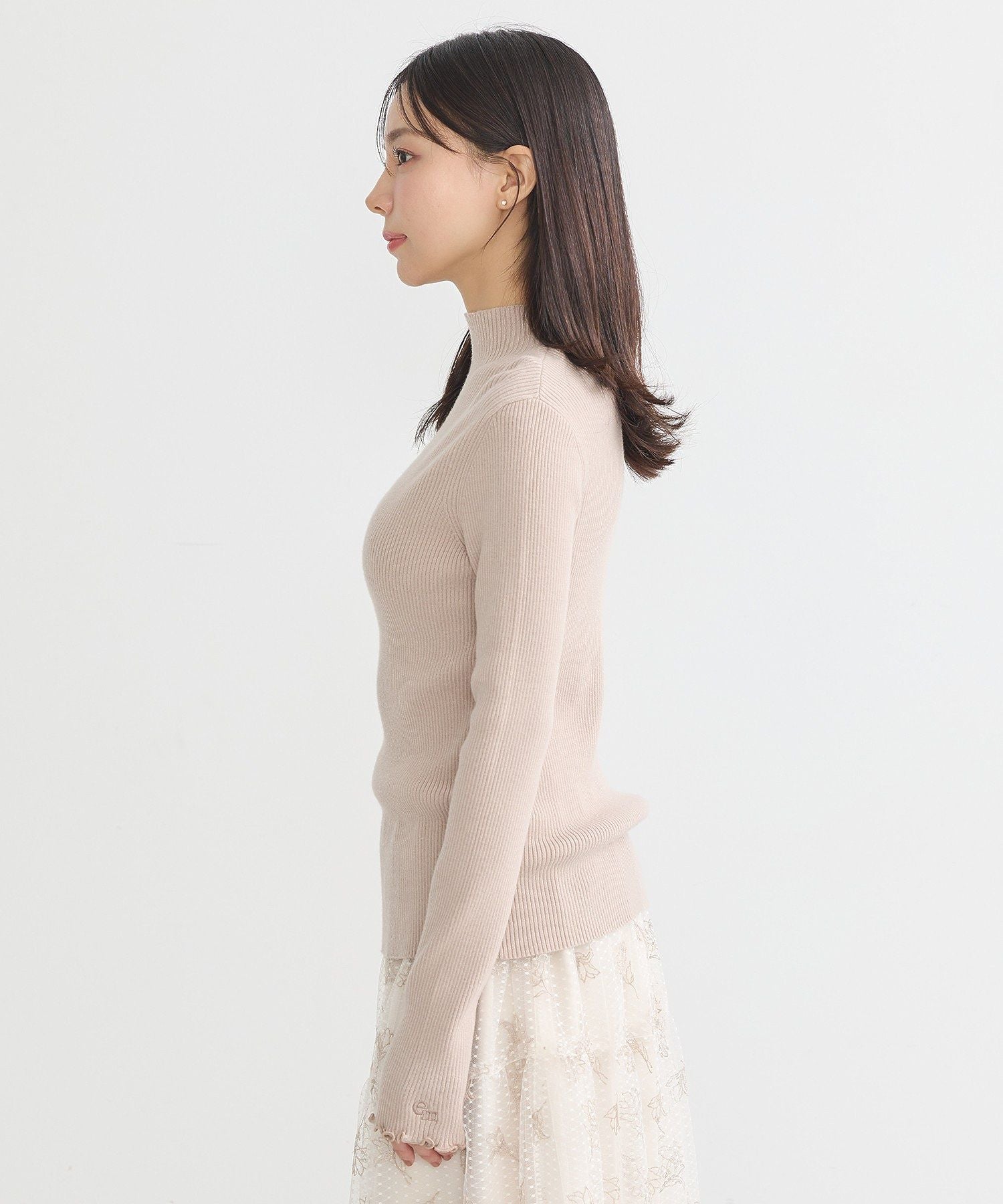 earth music&ecology earth music&ecology embroidered ribbed knit pullover