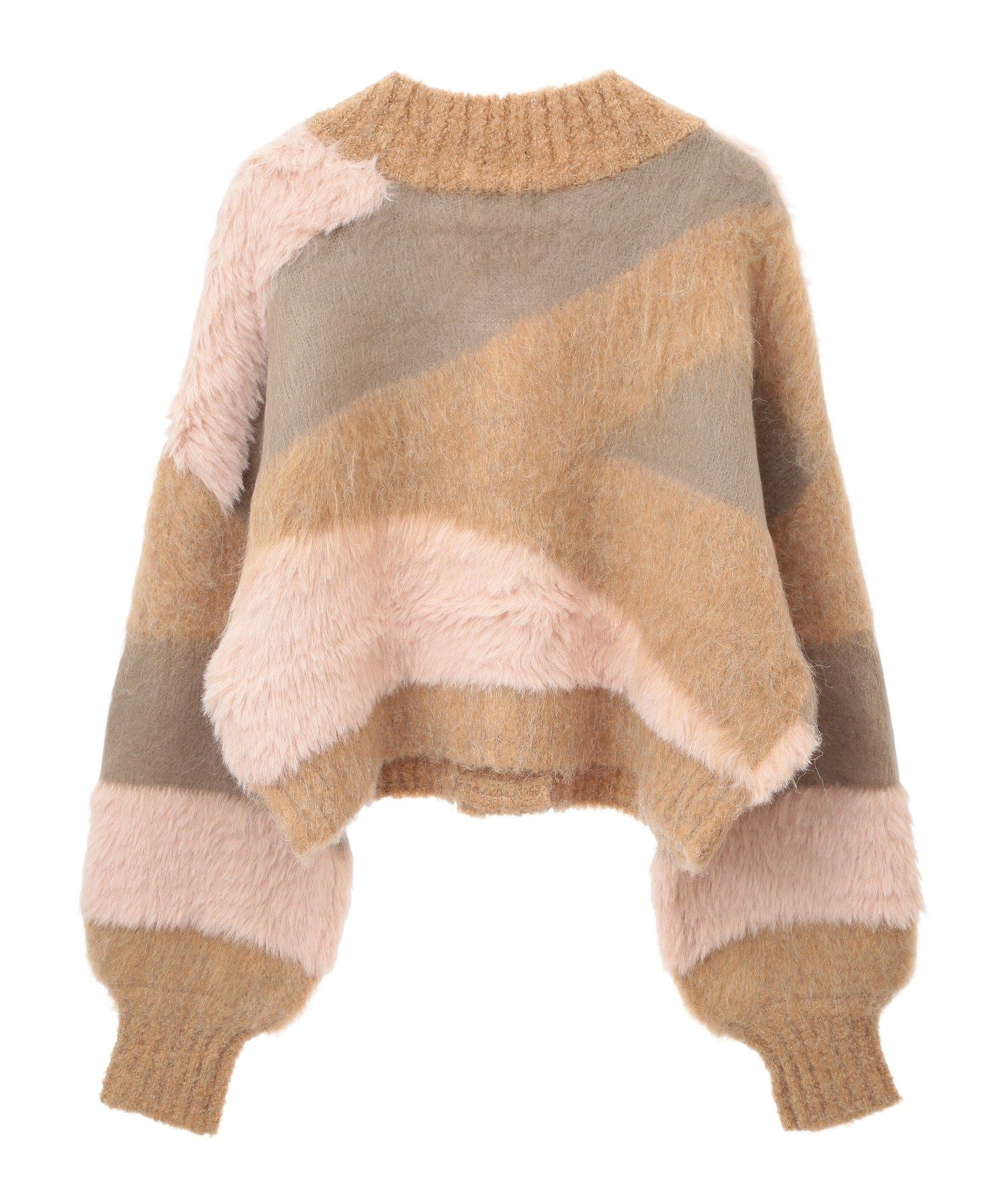 アースミュージックアンドエコロジー earth music&ecology フェザーミックスインターシャカーディガン （ブラウン） ブラウン