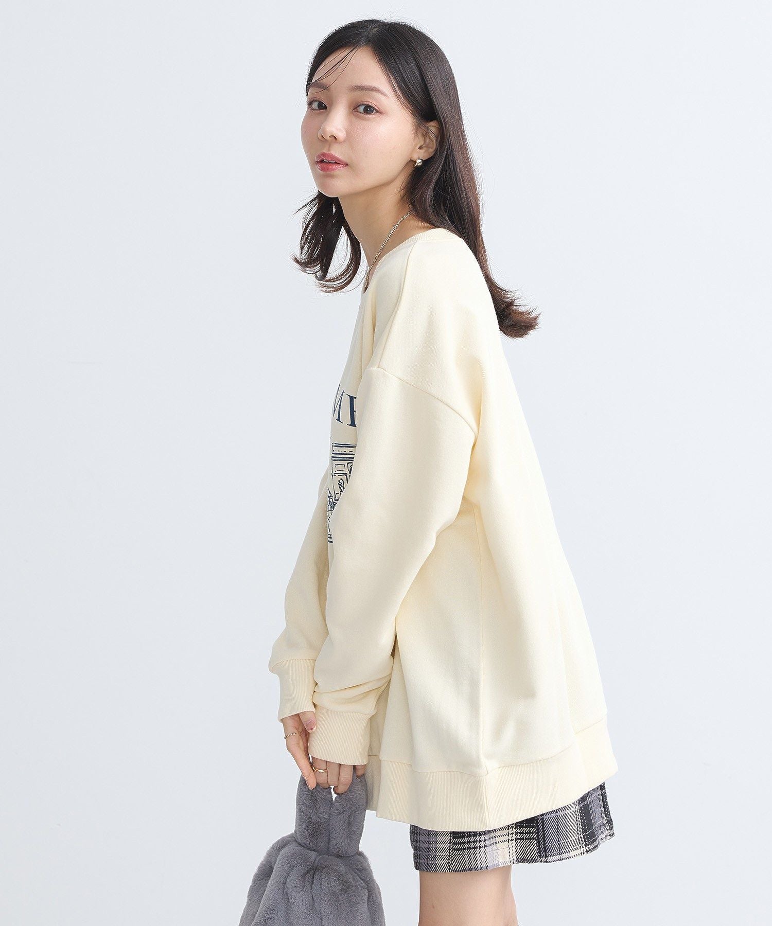 earth music&ecology earth music&ecology fleece printed pullover