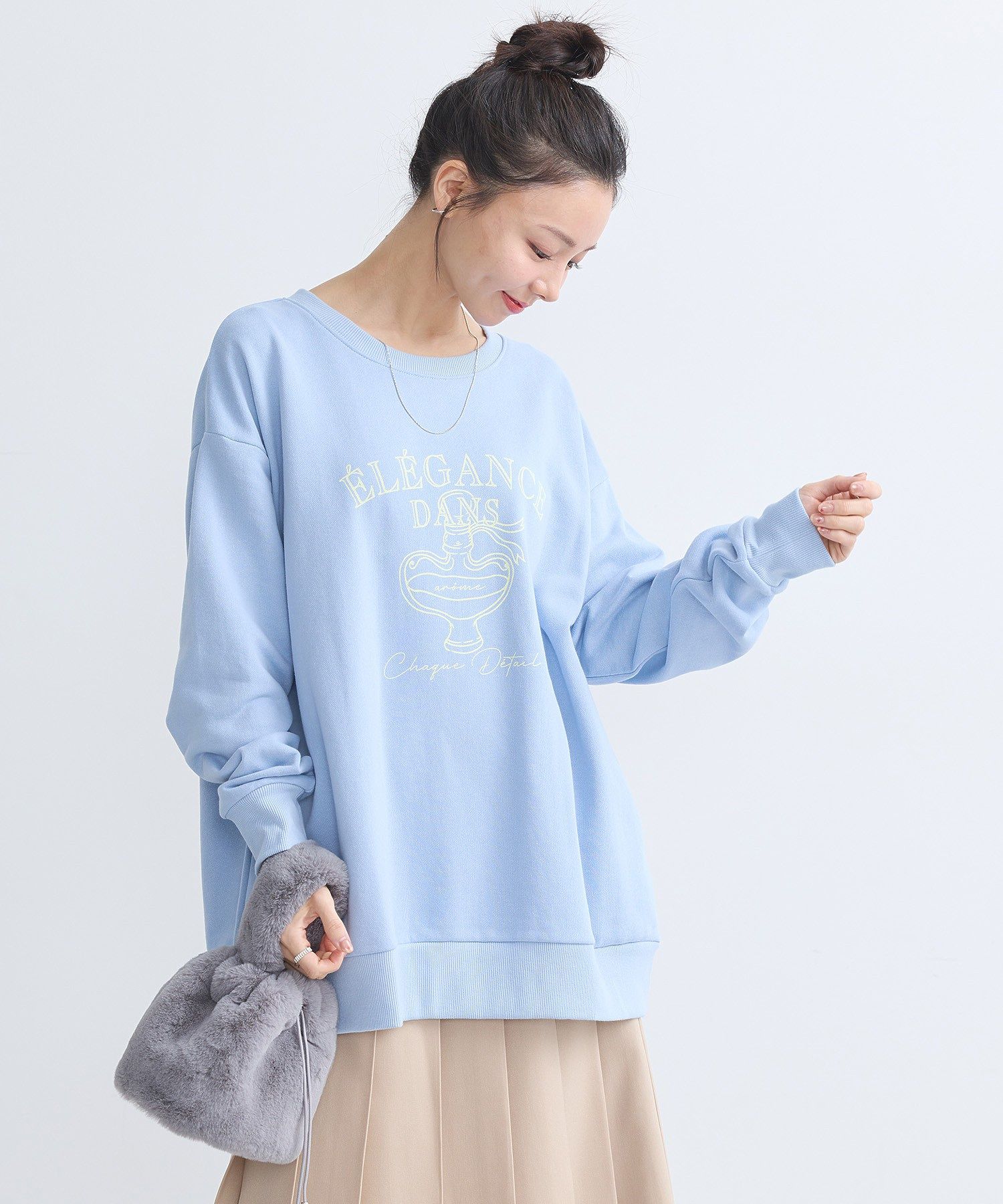 earth music&ecology earth music&ecology fleece printed pullover