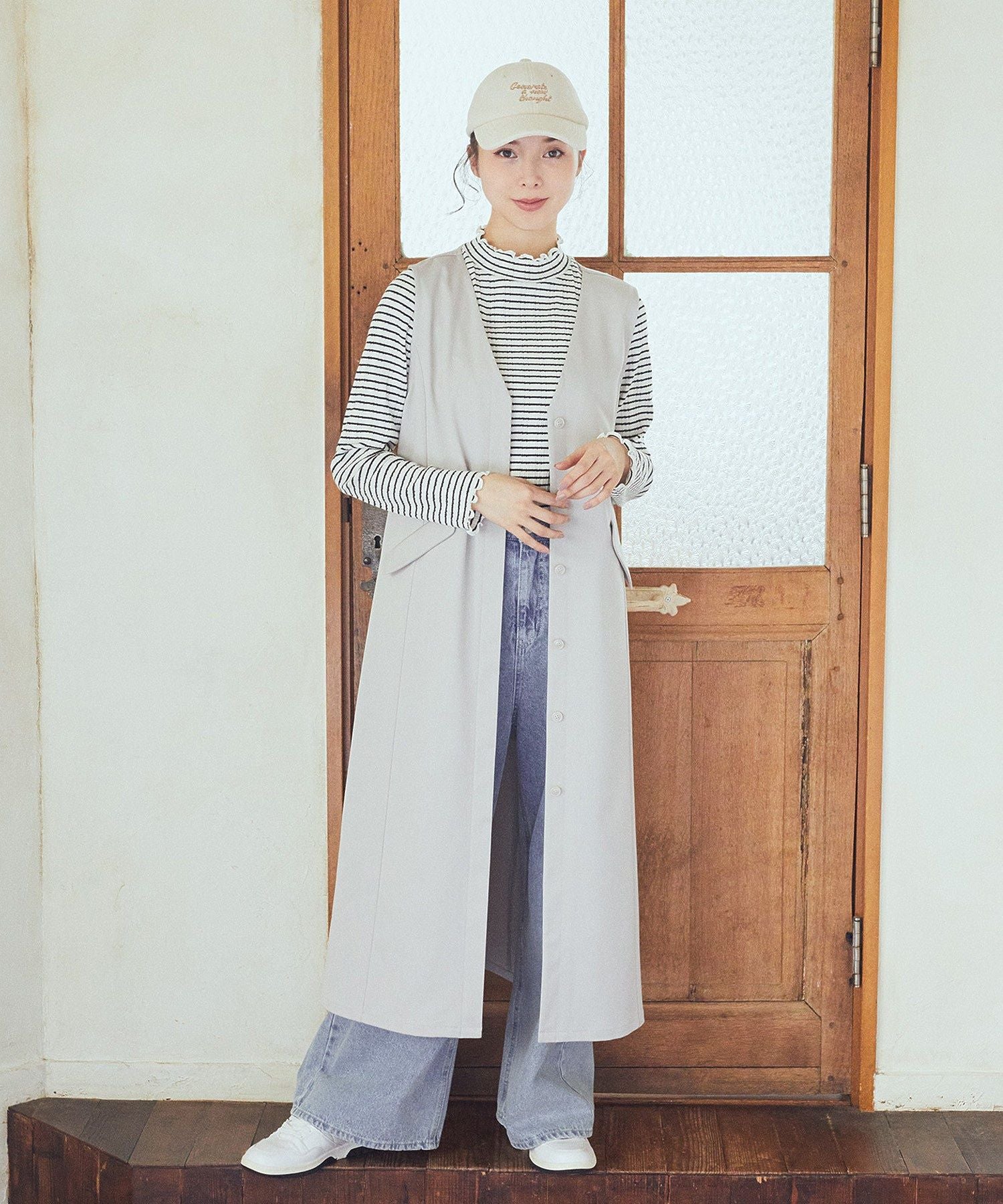 アースミュージックアンドエコロジー earth music&ecology ランダムチェーンリブハイネックプルオーバー （イエロー） イエロー