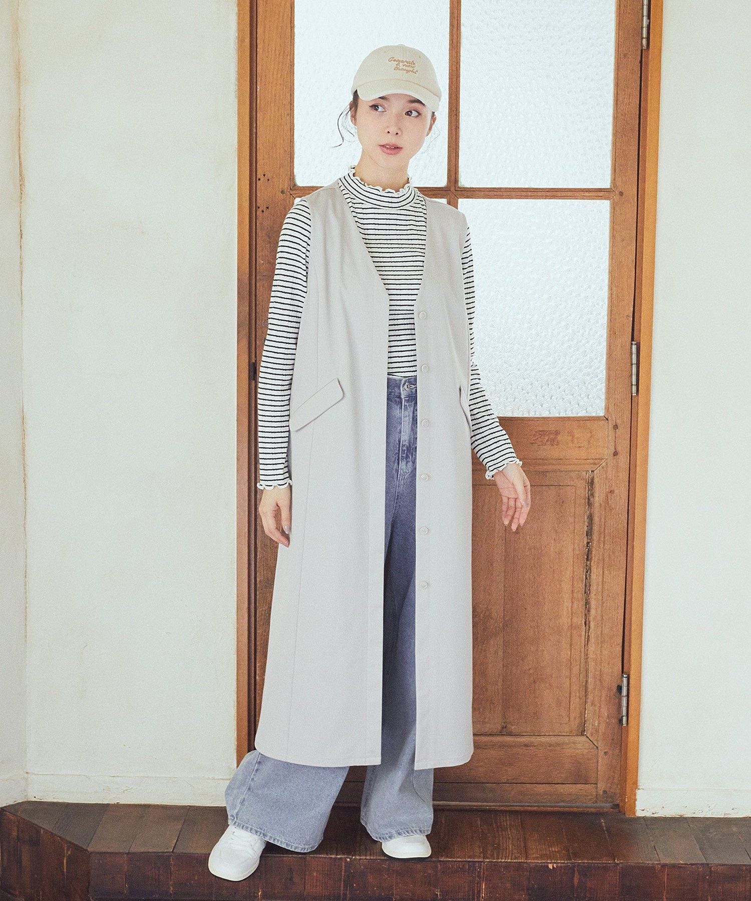 アースミュージックアンドエコロジー earth music&ecology ランダムチェーンリブハイネックプルオーバー （イエロー） イエロー