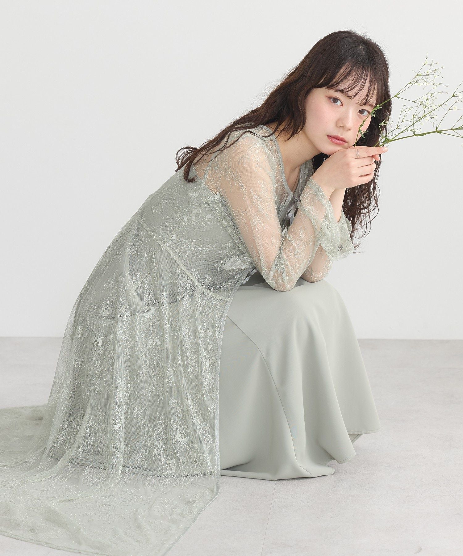 アースミュージックアンドエコロジー earth music&ecology SET2点レースワンピース＋キャミワンピース （ピンク） ピンク