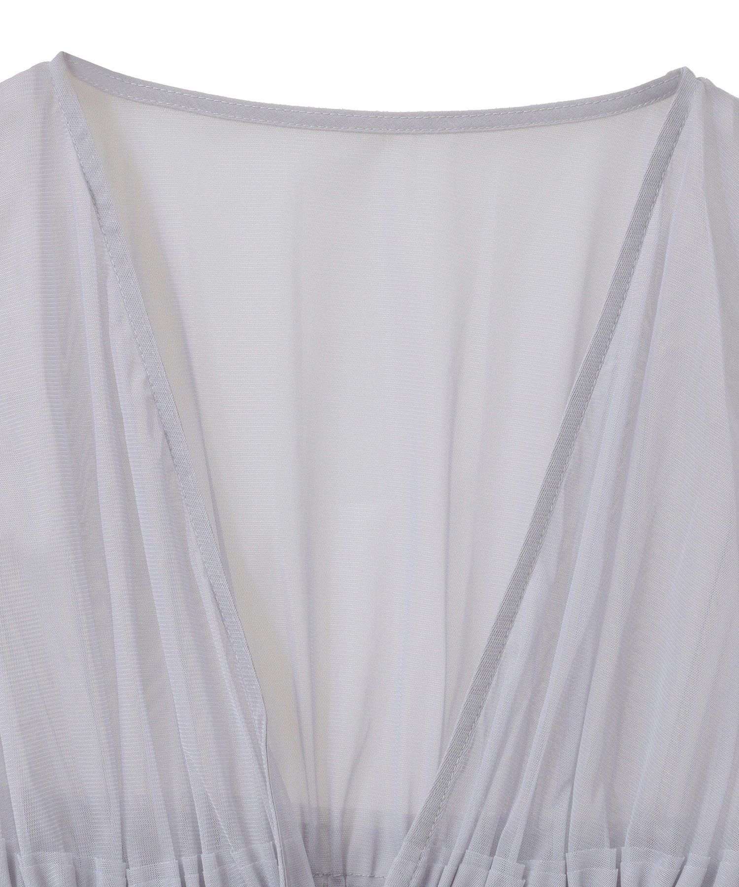 アースミュージックアンドエコロジー earth music&ecology チュールドロストギャザーベスト （アイボリー） アイボリー