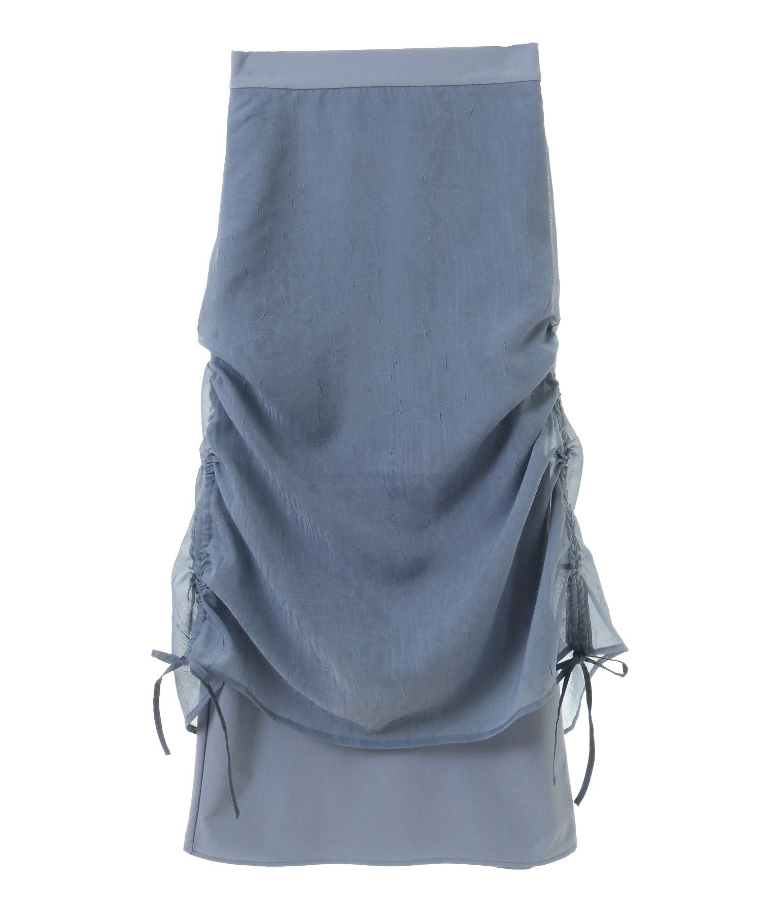 アースミュージックアンドエコロジー earth music&ecology シフォンドロストレイヤードスカート （ブラック） ブラック