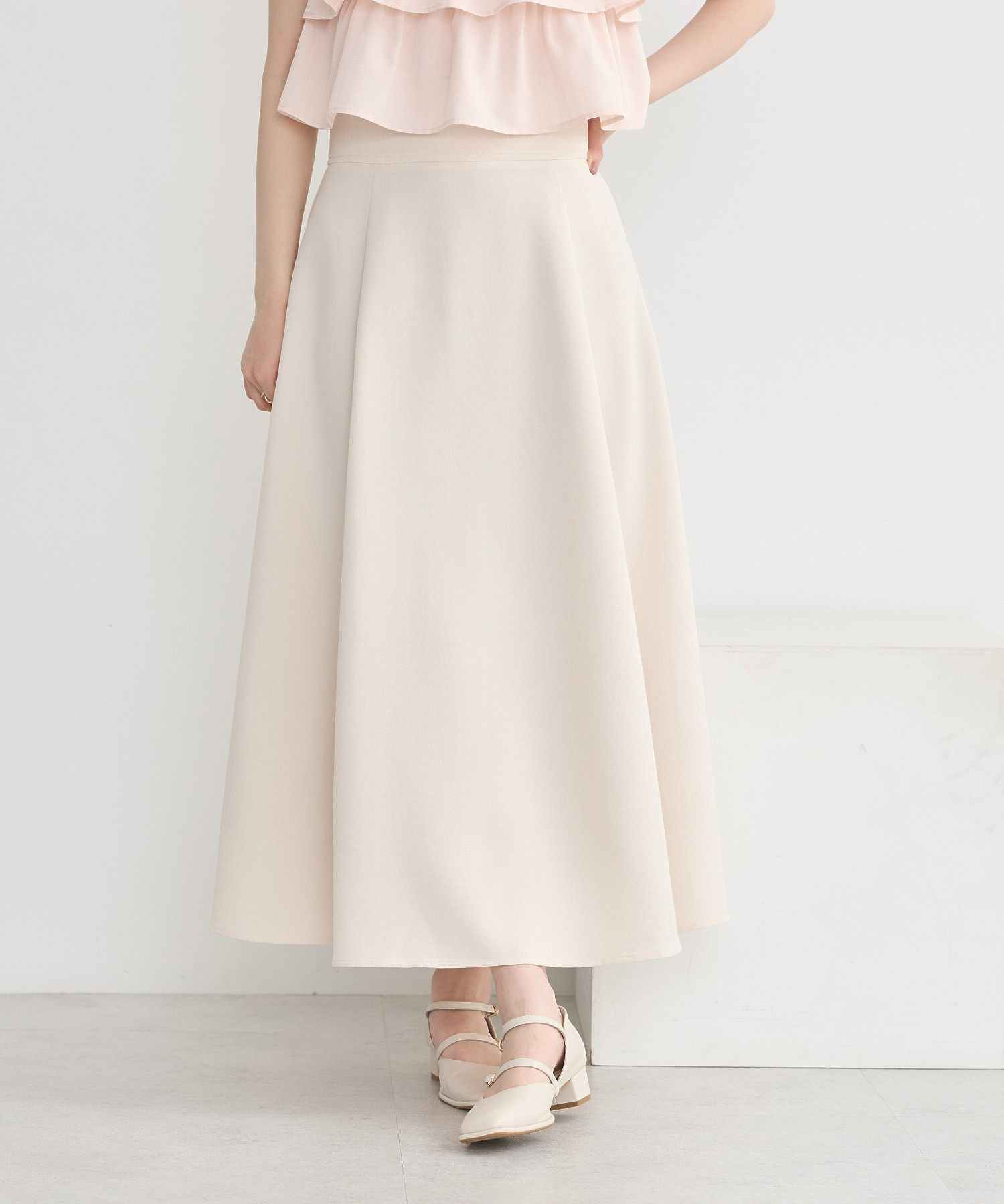 アースミュージックアンドエコロジー earth music&ecology バックレースアップスカート （ブラック） ブラック