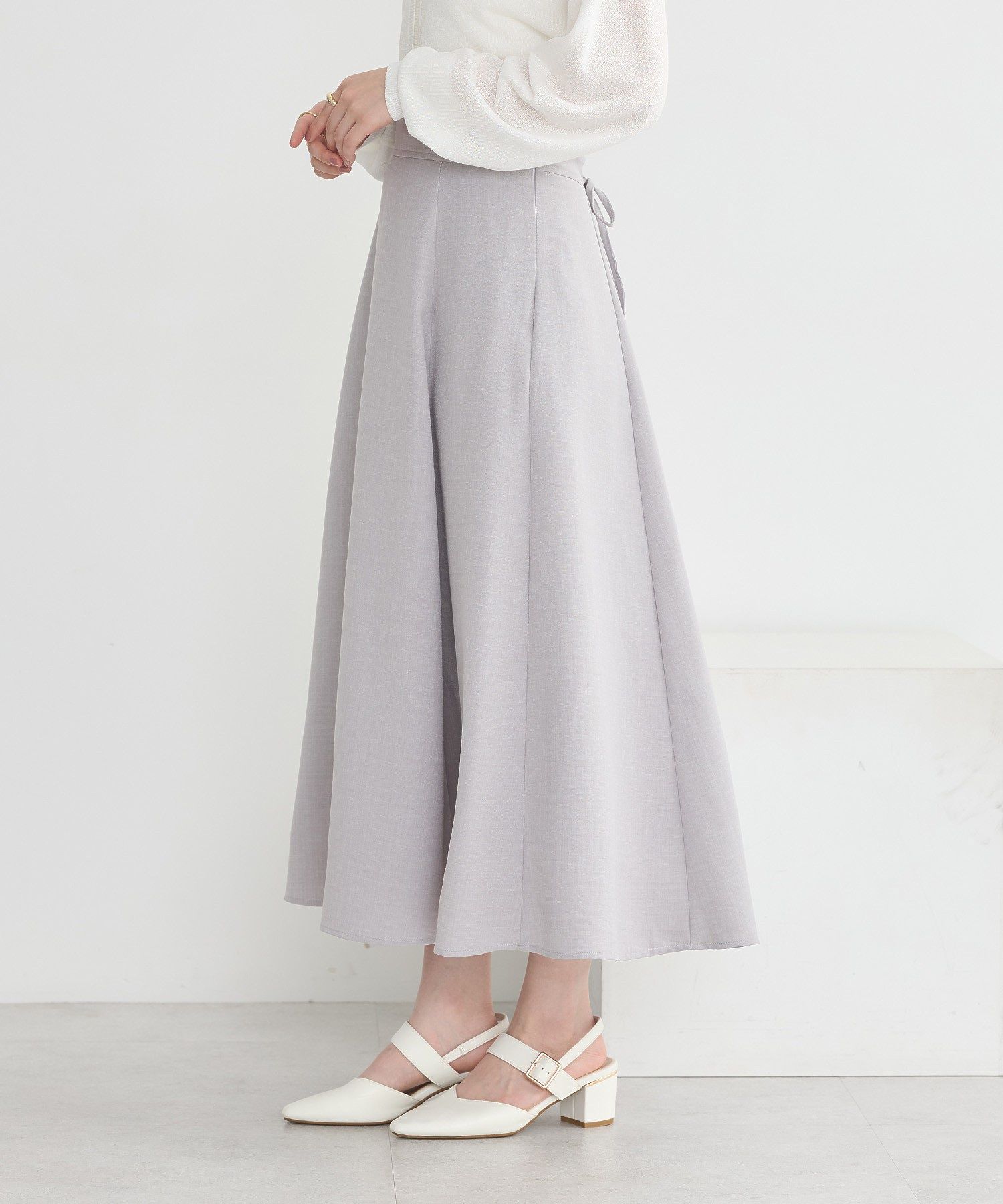 アースミュージックアンドエコロジー earth music&ecology バックレースアップスカート （ブラック） ブラック