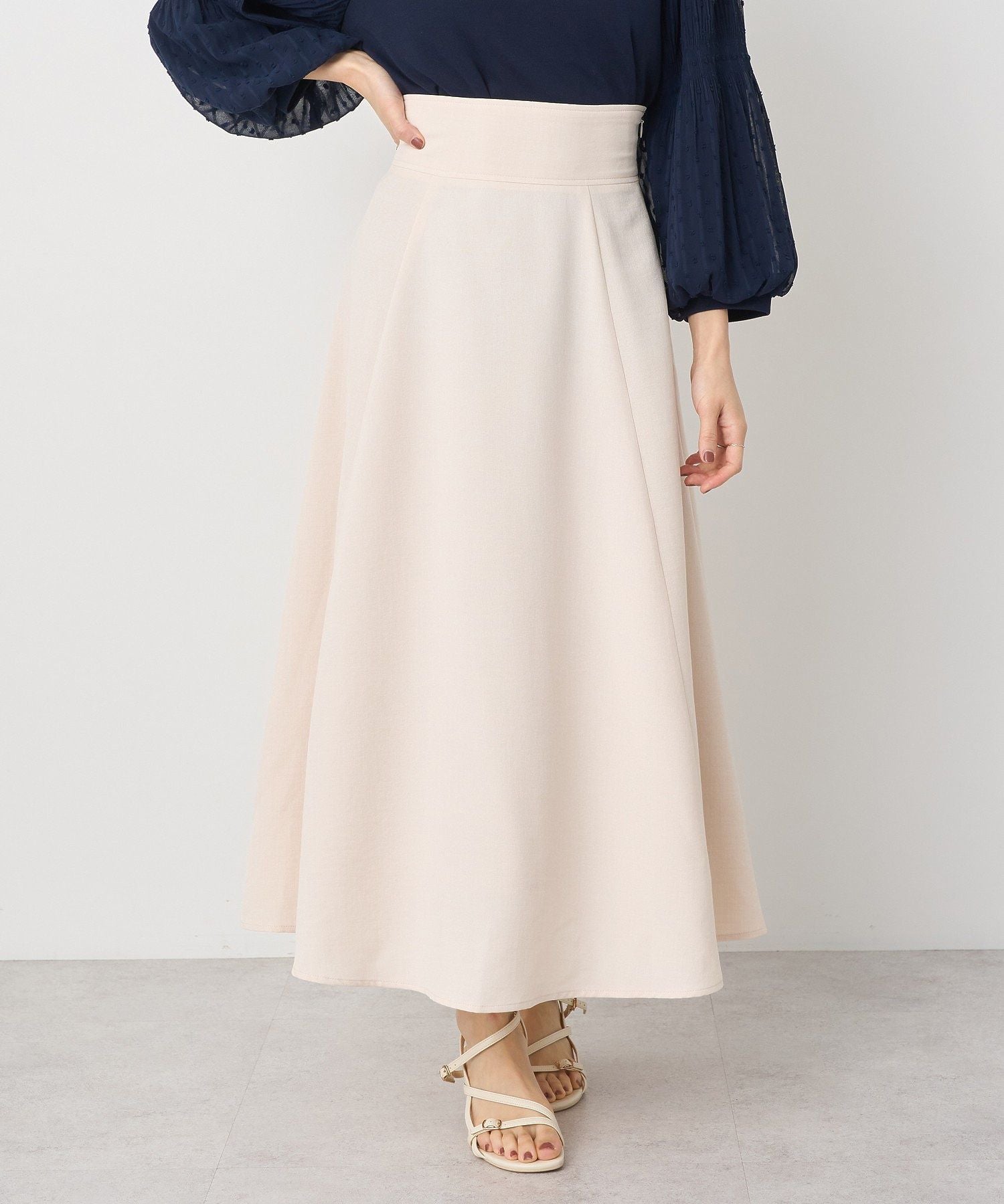 アースミュージックアンドエコロジー earth music&ecology バックレースアップスカート （ブラック） ブラック