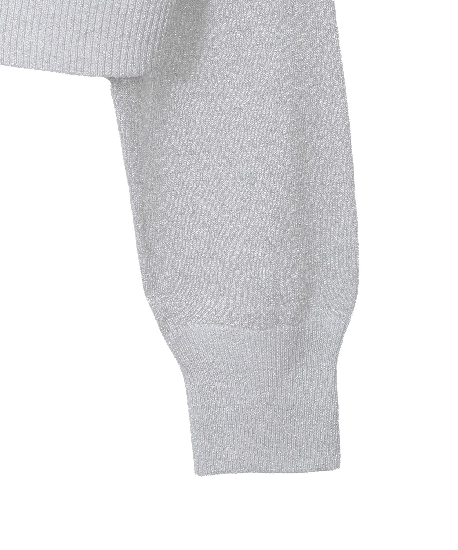 アースミュージックアンドエコロジー earth music&ecology シアーラメVネックカーディガン （ブラック） ブラック