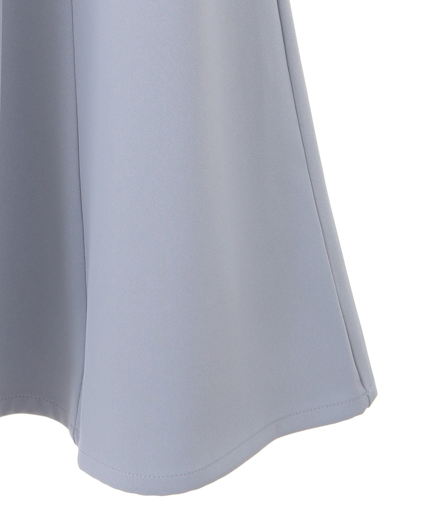 アースミュージックアンドエコロジー earth music&ecology ウエストリボンフレアスカート （サックスブルー） サックスブルー