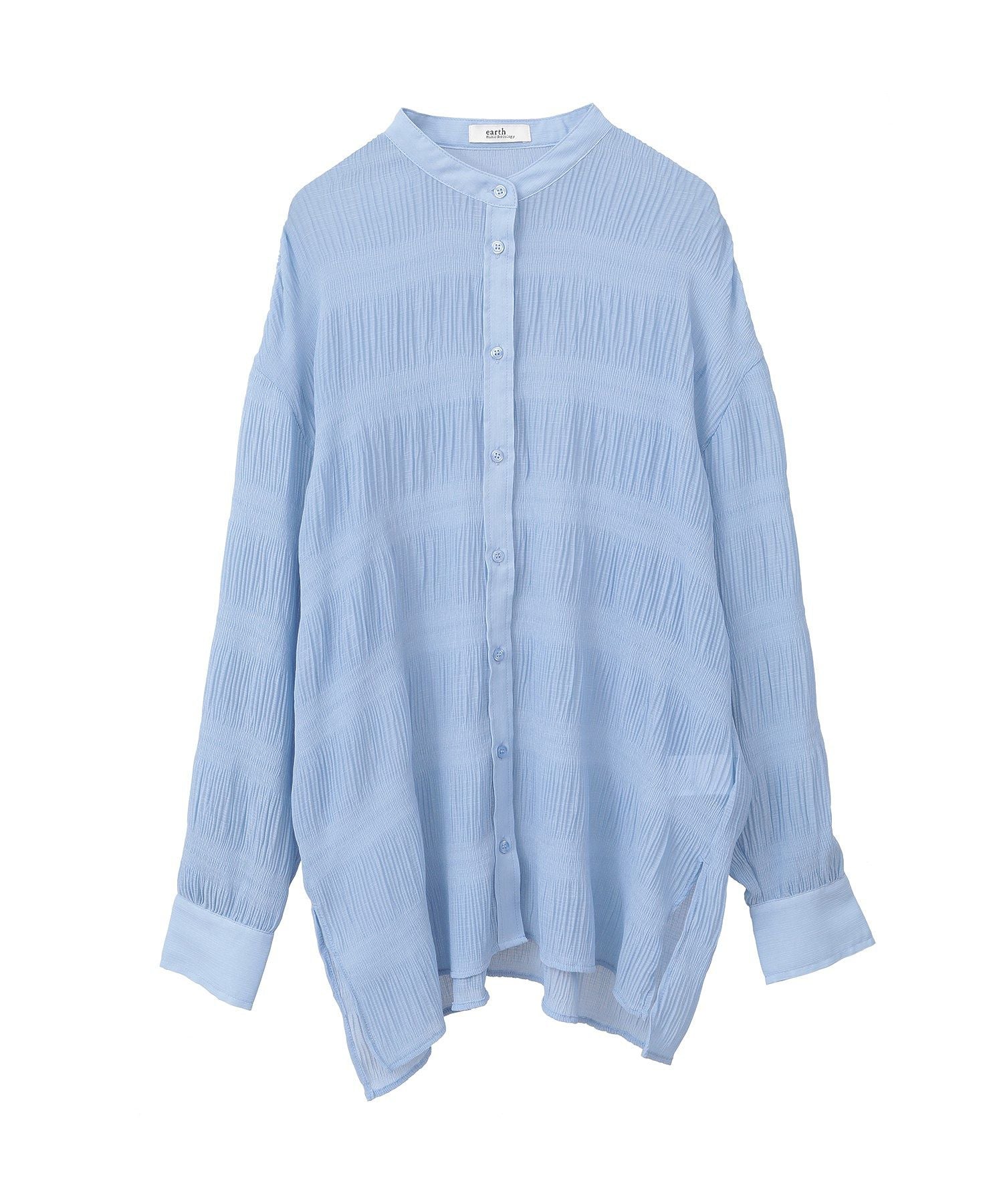 アースミュージックアンドエコロジー earth music&ecology マジョリカプリーツレギュラーシャツ （グレーベージュ） グレーベージュ