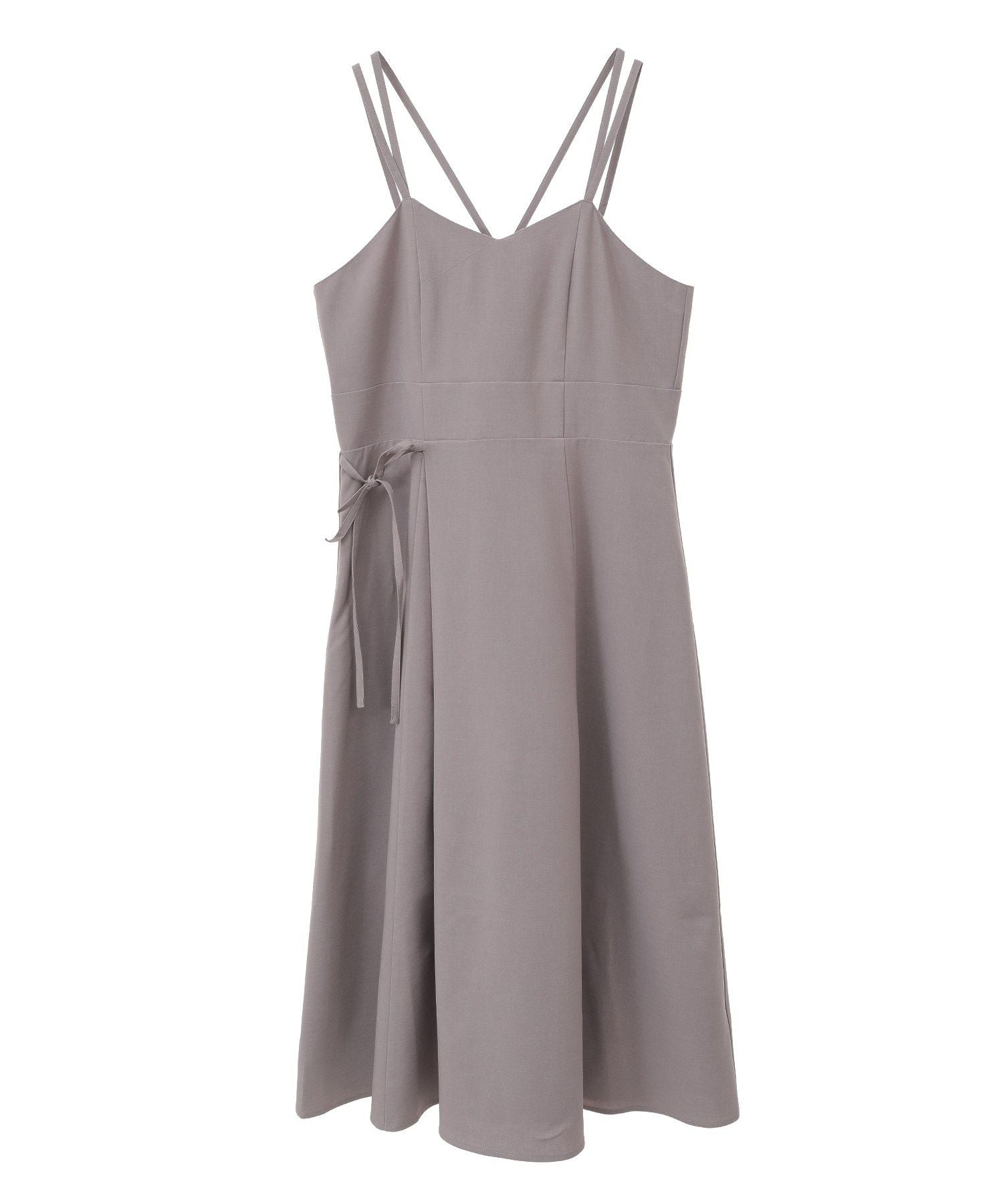 アースミュージックアンドエコロジー earth music&ecology サイドリボンラップ風キャミワンピース （モカ） モカ