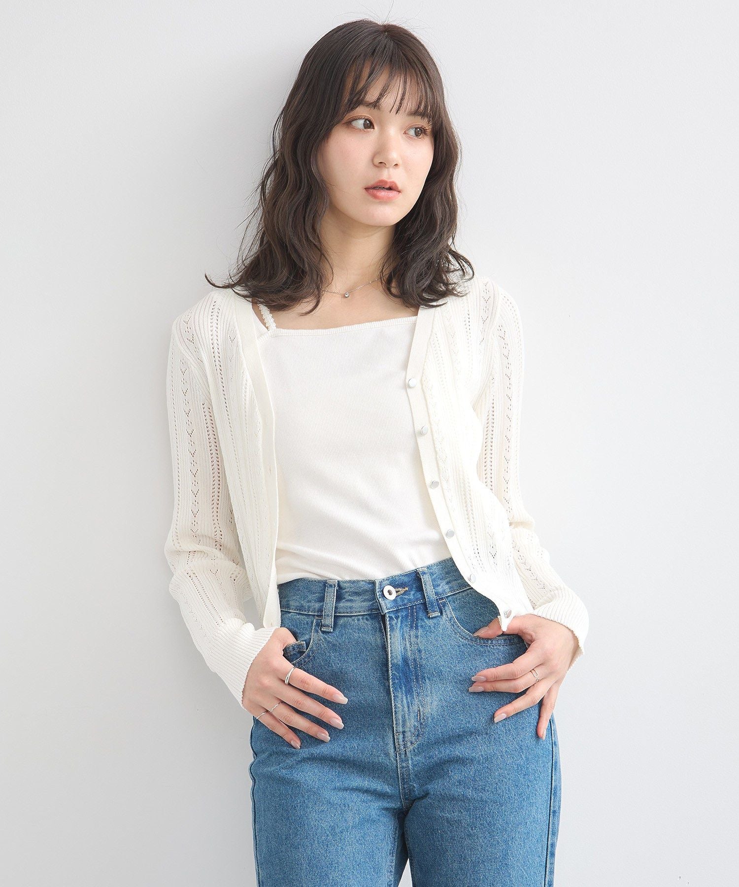 アースミュージックアンドエコロジー earth music&ecology ホルターレースキャミソール （ミント） ミント