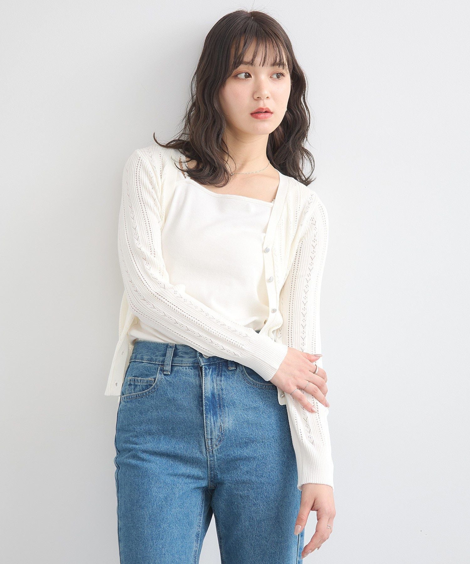 アースミュージックアンドエコロジー earth music&ecology ホルターレースキャミソール （ミント） ミント